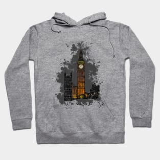 Big Ben with splatter, Tower of London at night, England. Hoodie